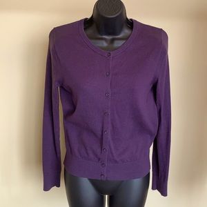 Banana Republic Purple Cardigan Sweater